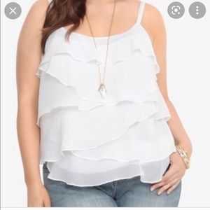 Torrid Ruffle Chiffon Top, size 3